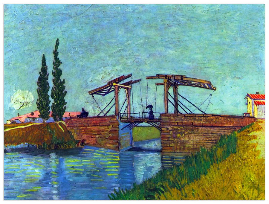 Van Gogh Vincent - The Anglois Bridge at Arles (The drawbridge), Decorative MDF Panel (120x90cm)