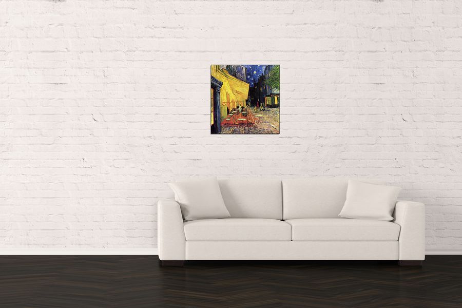 Van Gogh Vincent - The Terrace Cafe_lg, Decorative MDF Panel (50x50cm)