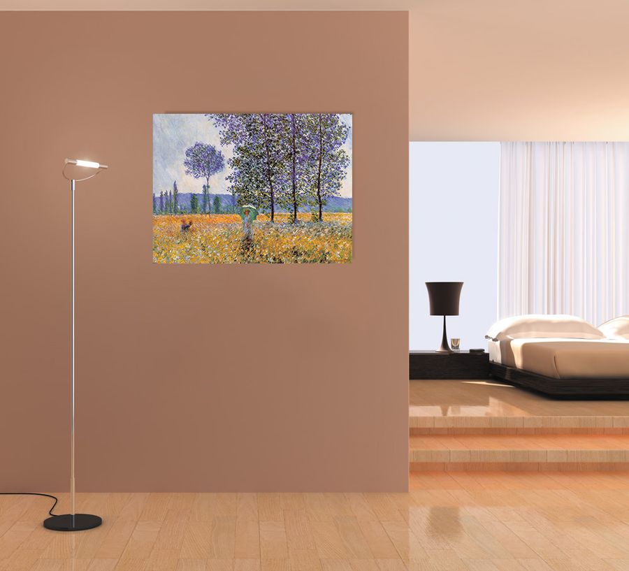 Monet - Felder In Fruehling, Decorative MDF Panel (80x60cm)