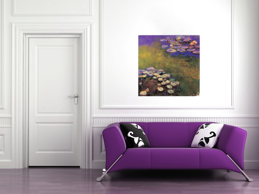 Monet - Water Lilias, Decorative MDF Panel (100x100cm)
