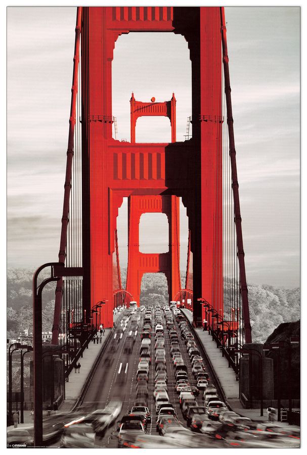 Golden Gate - Golden Gate Bridge (San Francisco), Decorative MDF Panel (60x90cm)