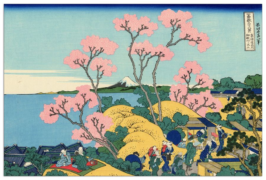 Hokusai Katsushika  - The Fuji from Gotenyama, Decorative MDF Panel (135x90cm)