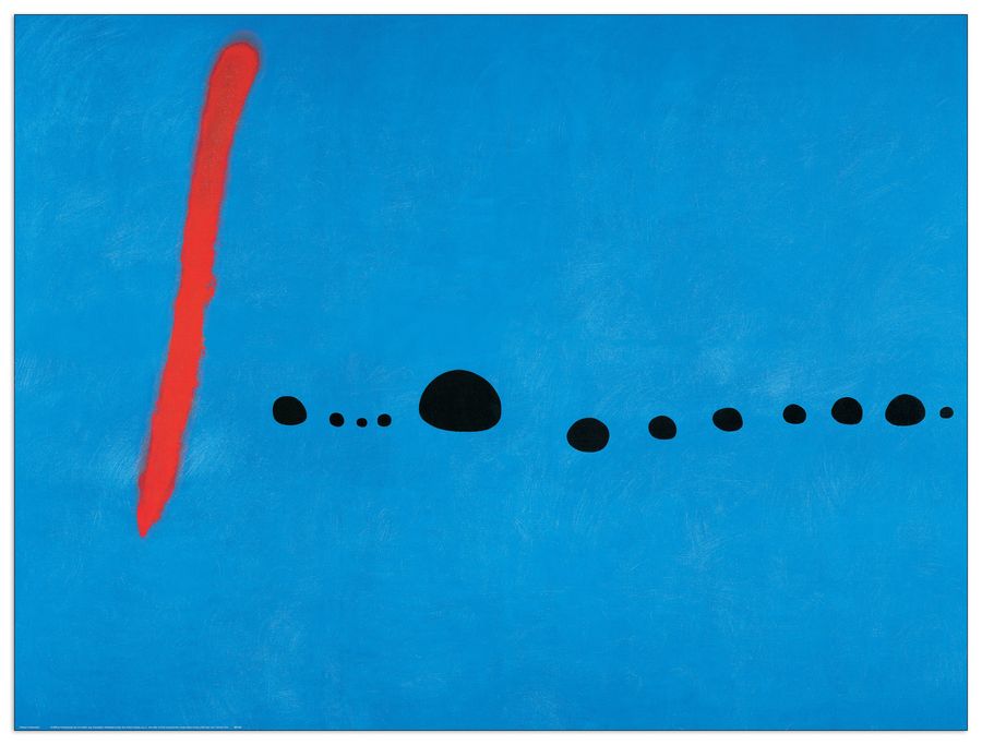 MirÒ - Blue 2, Decorative MDF Panel (120x90cm)