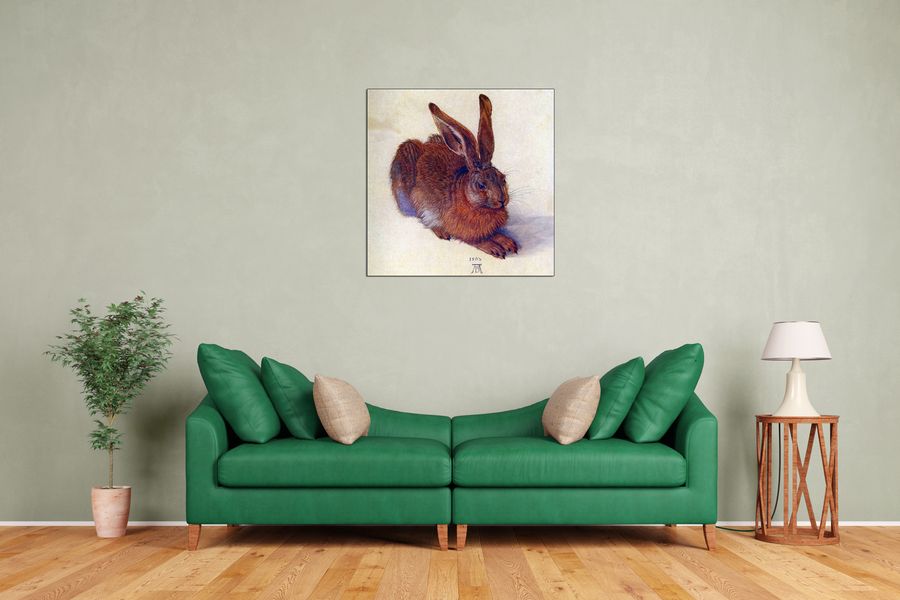 Albrecht Dürer - Field hare, Decorative MDF Panel (70x70cm)