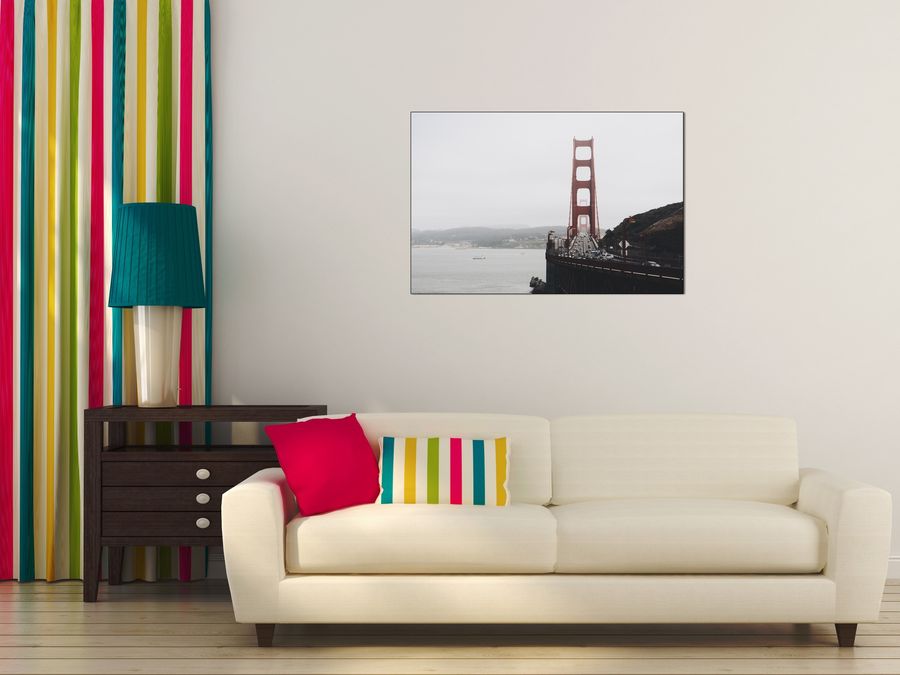 Art Studio - Golden Gate Bridge, Decorative MDF Panel (90x60cm)