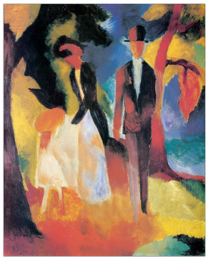 Macke - Leute Am Blaven See, Decorative MDF Panel (80x100cm)