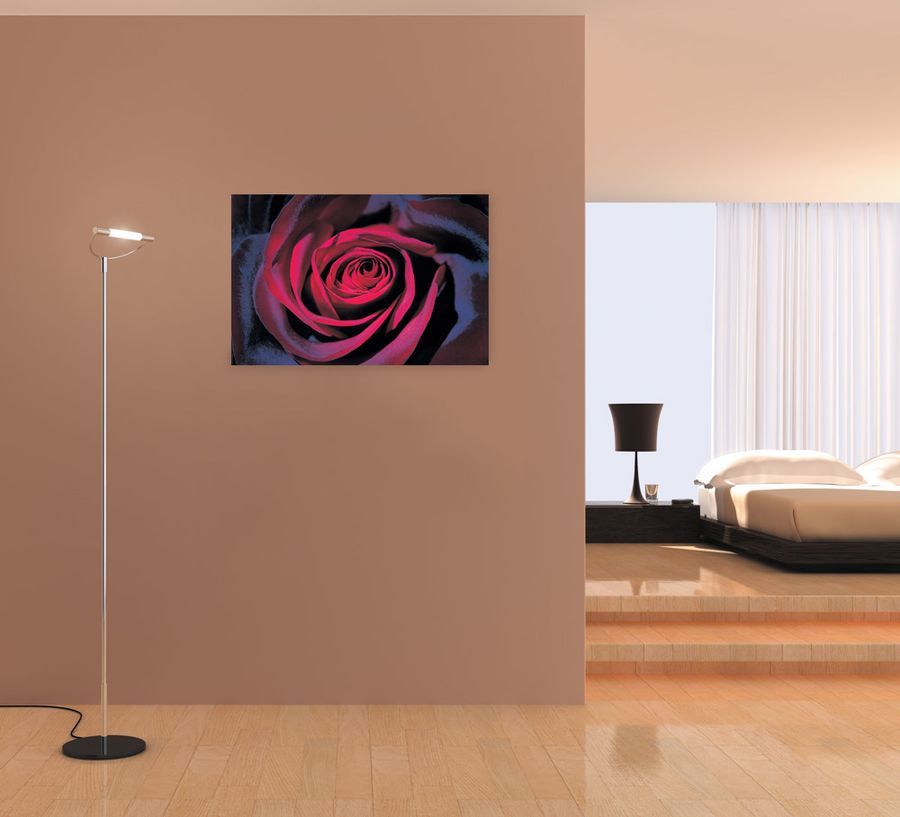 Dark - Purple Rose, Decorative MDF Panel (90x60cm)