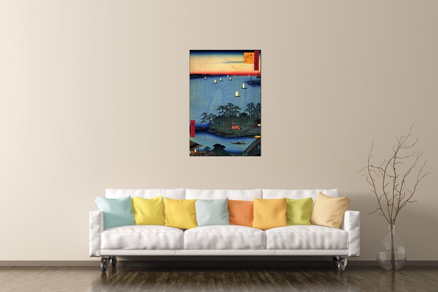 Hiroshige Utagawa  - Shinagawa Susaki, Decorative MDF Panel (60x90cm)