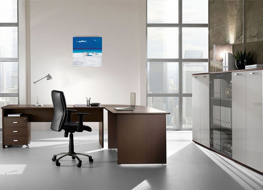 Mondelli - Barche Nel Blu, Decorative MDF Panel (50x60cm)