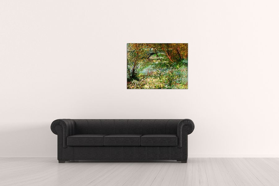 Van Gogh Vincent - Banks of the Seine with Pont de Clichy in the Spring, Decorative MDF Panel (80x60cm)