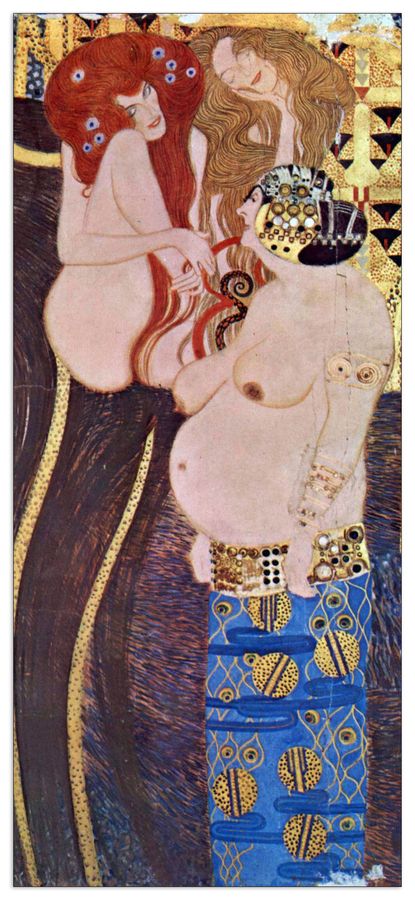 Klimt Gustav - The Beethoven Freize 2, Decorative MDF Panel (90x135cm)