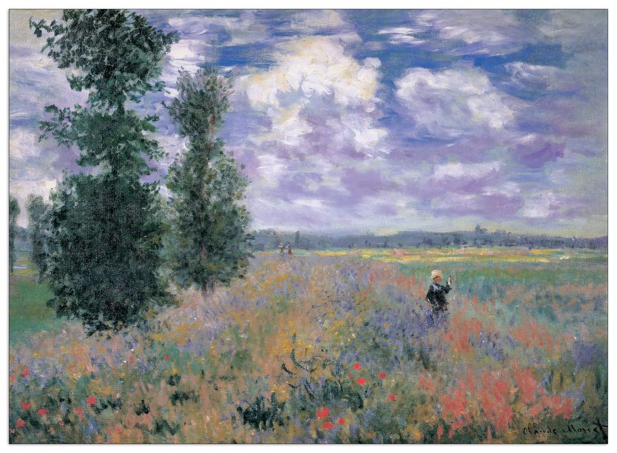 Monet - Les Coquelicots Environs d'Argenteuil, Decorative MDF Panel (100x73cm)