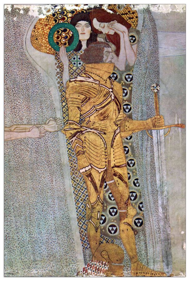 Klimt Gustav - The Beethoven Freize, Decorative MDF Panel (60x90cm)