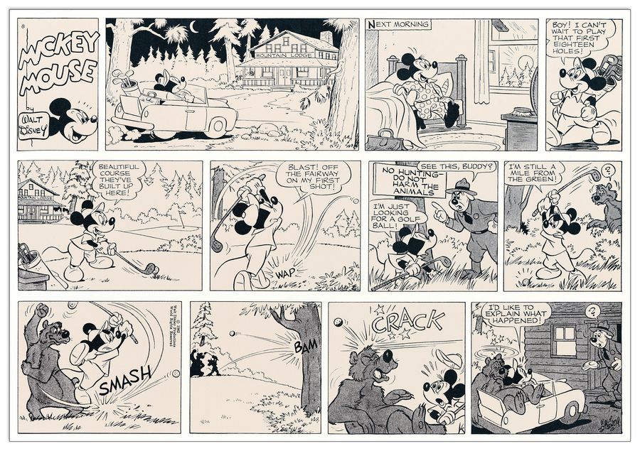 Disney - Mickey On The Fairway, Decorative MDF Panel (81x56cm)