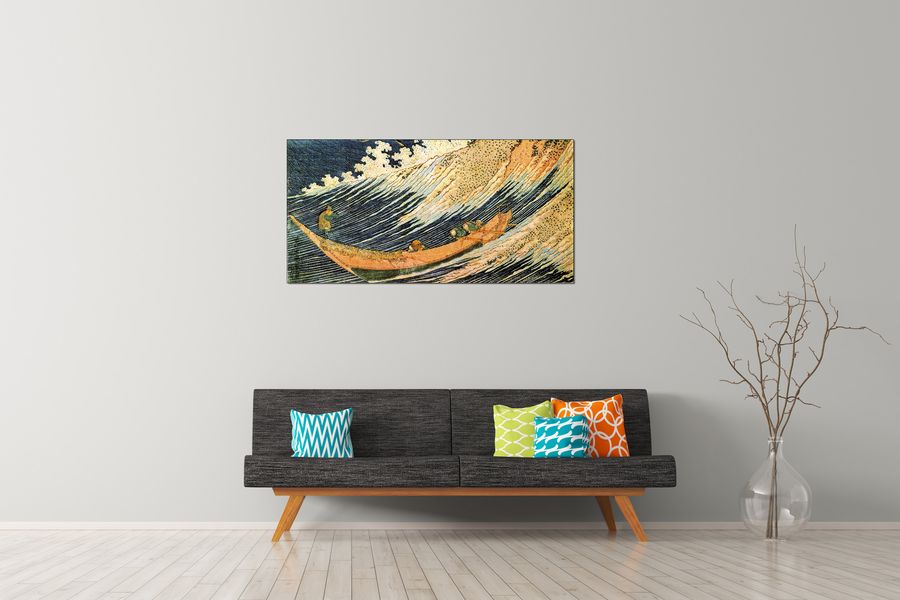 Hokusai Katsushika  - Ocean landscape [2], Decorative MDF Panel (140x70cm)
