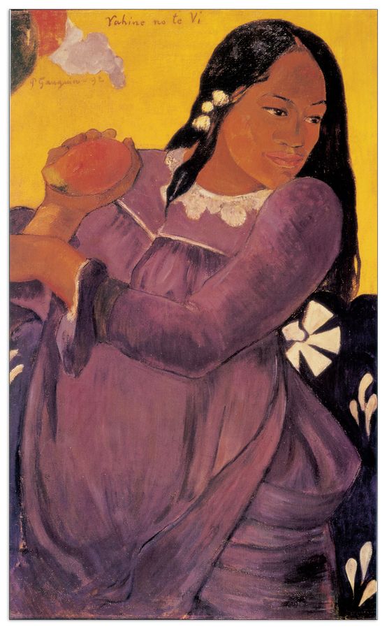artopweb Frau Mit Mangofrucht - FRAU MIT MANGOFRUCHT Decorative MDF Panel (84x140cm)