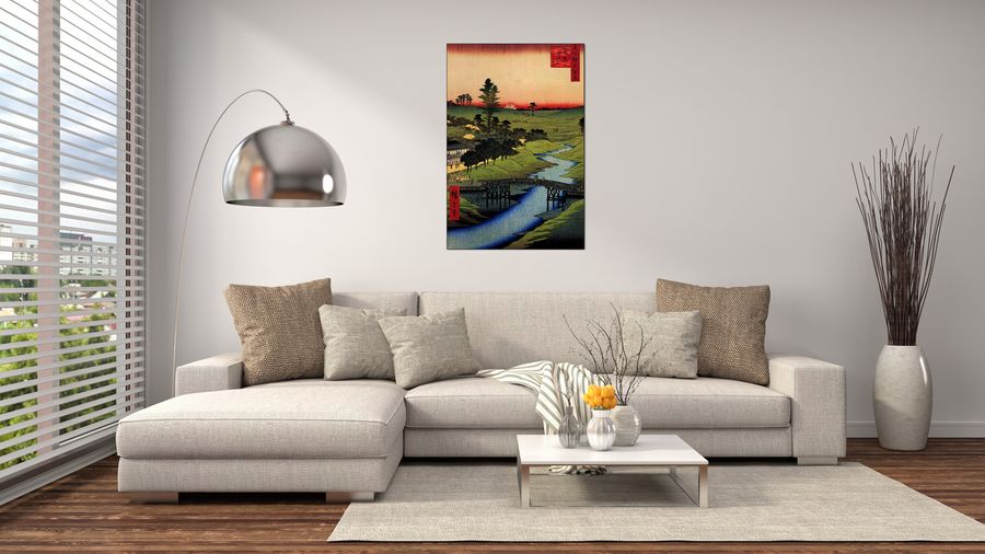 Hiroshige Utagawa  - Furukawa River, Hiroo, Decorative MDF Panel (60x90cm)