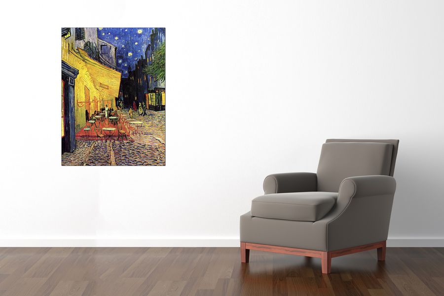 Van Gogh Vincent - The Cafe Terrace on the Place du Forum Arles at Night, Decorative MDF Panel (90x120cm)