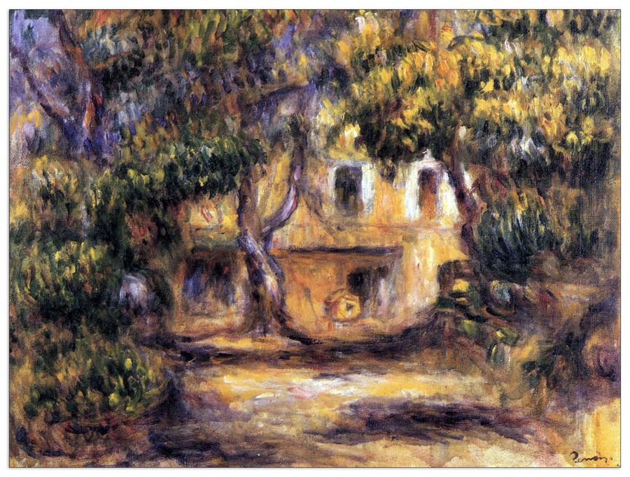 Renoir Pierre-auguste - The farm at Les Collettes, Decorative MDF Panel (80x60cm)