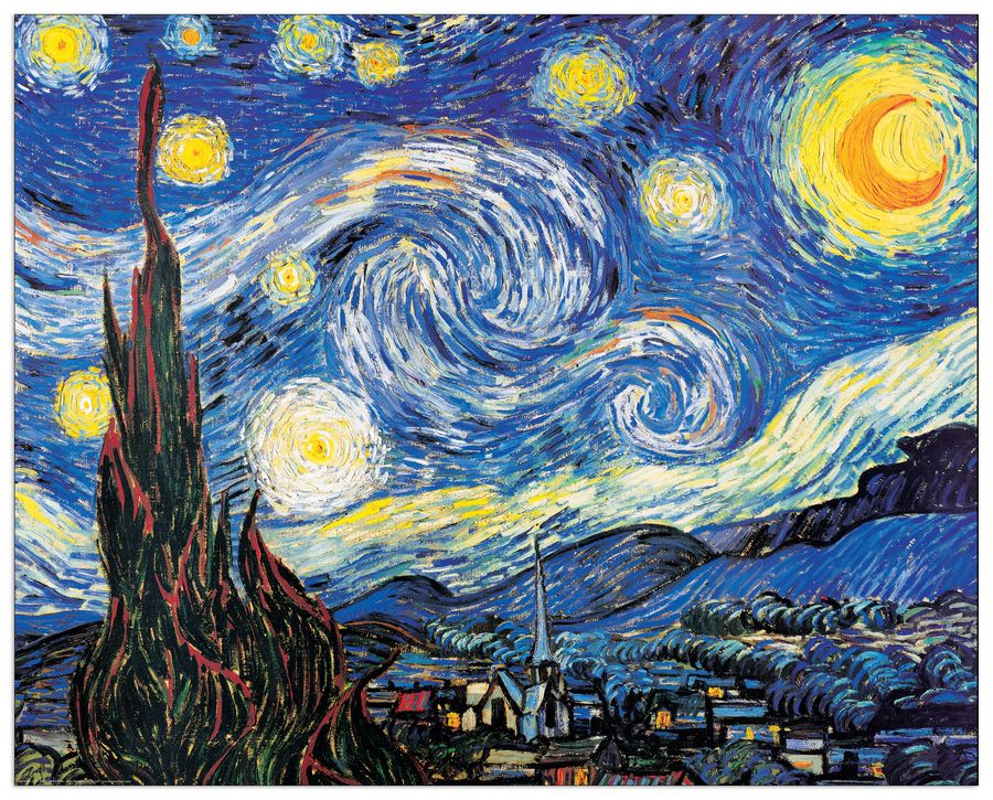 Van Gogh - Starry Night, Decorative MDF Panel (140x112cm)
