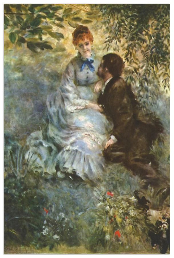 Renoir Pierre-auguste - Pair of Lovers, Decorative MDF Panel (60x90cm)