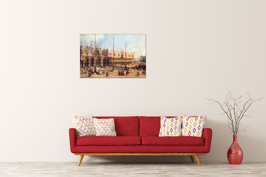 Canaletto - La Piazza San Marco, Decorative MDF Panel (90x60cm)