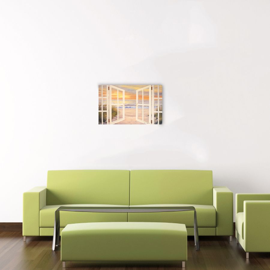 Romanello - Sunset Beach, Decorative MDF Panel (87x54cm)