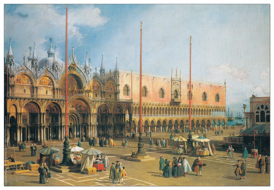 Canaletto - Venezia, San Marco, Decorative MDF Panel (80x55cm)