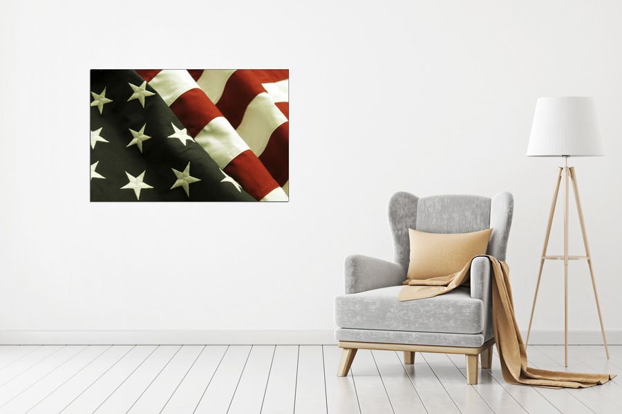 Art Studio - Usa flag, Decorative MDF Panel (90x60cm)