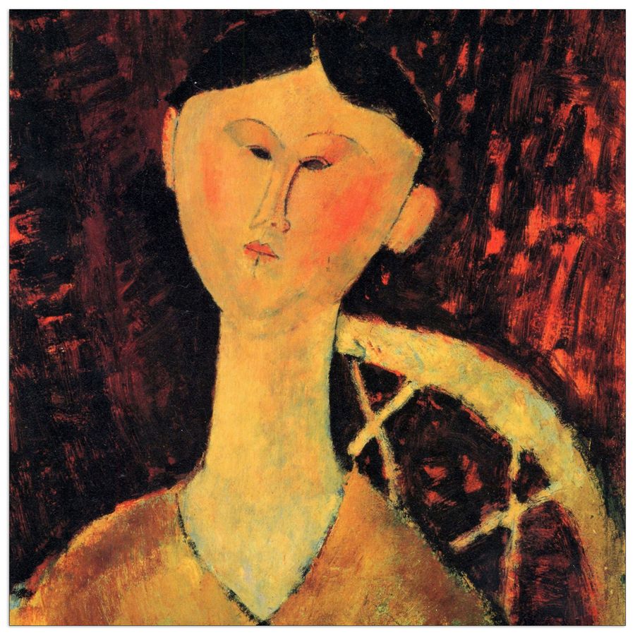 Modigliani Amedeo - Portrait of Beatrice Hastings , Decorative MDF Panel (50x50cm)