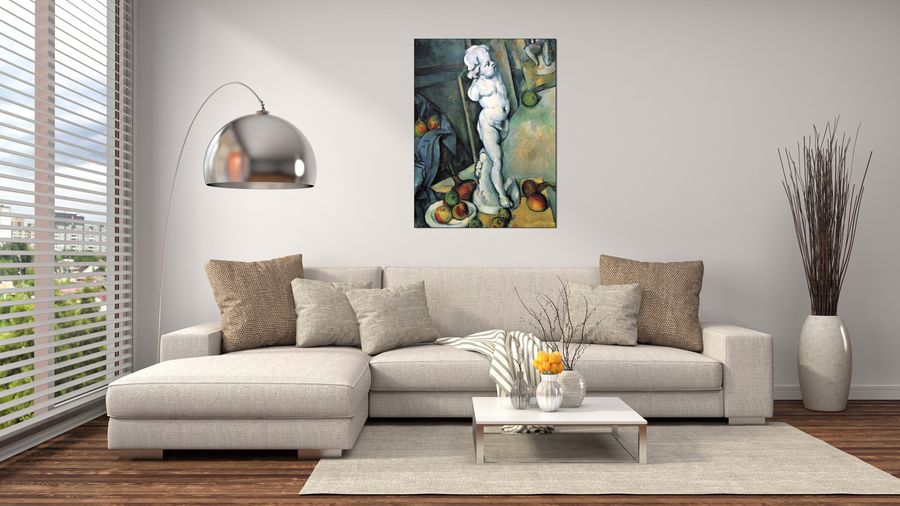 Cezanne Paul - Still Life with Cherub , Decorative MDF Panel (60x80cm)