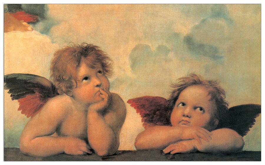 artopweb Raffaello - Madonna Sistina Detail Decorative MDF Panel (100x61cm)