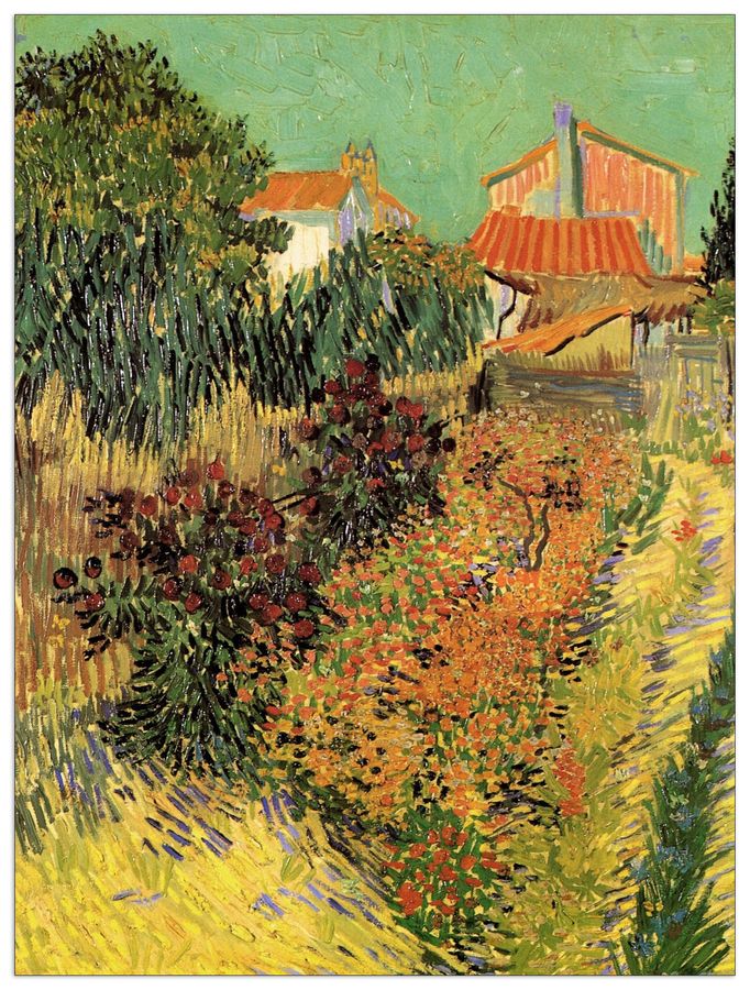 Van Gogh Vincent - Garden Behind, Decorative MDF Panel (60x80cm)