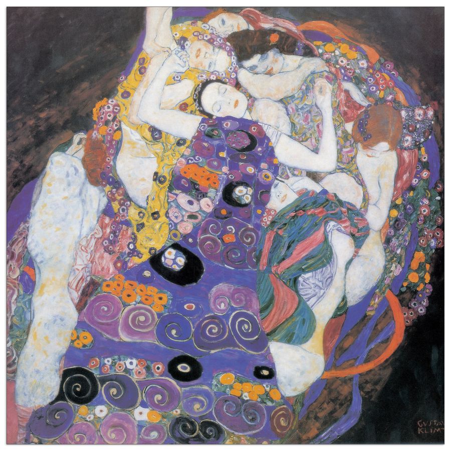 Klimt - Le Vergini Detail, Decorative MDF Panel (30x30cm)