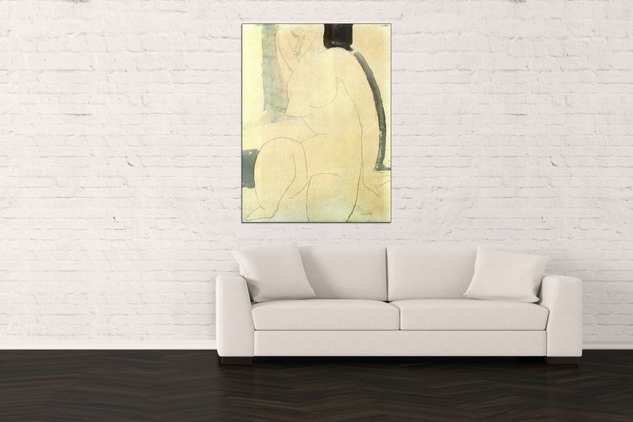 Modigliani Amedeo - Female nude, Decorative MDF Panel (90x120cm)