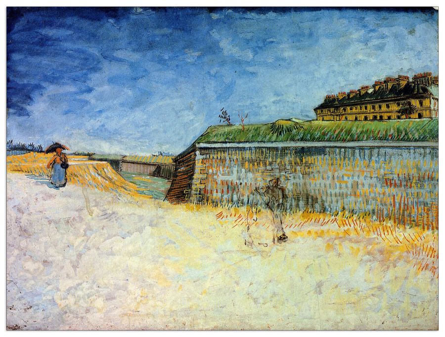Van Gogh Vincent - The Ramparts of Paris II, Decorative MDF Panel (120x90cm)