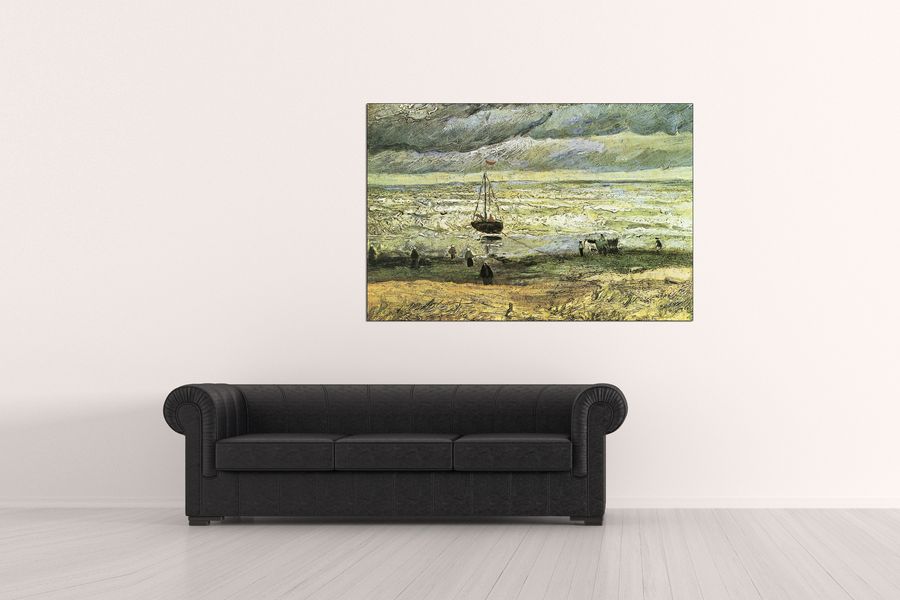 Van Gogh Vincent - Scheveningen beach in stormy weather, Decorative MDF Panel (135x90cm)