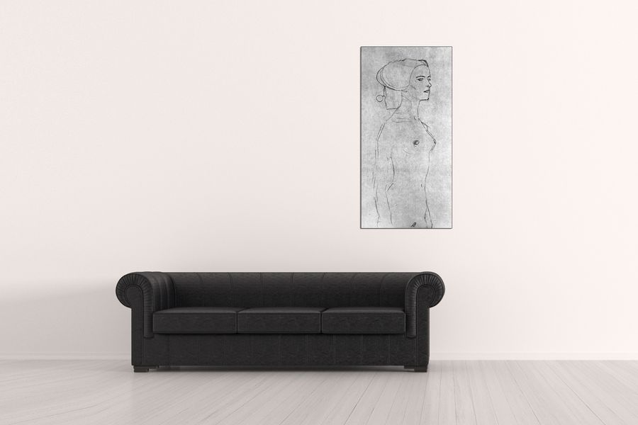 Klimt Gustav - Half a picture to the right Schreitenden, Decorative MDF Panel (50x100cm)