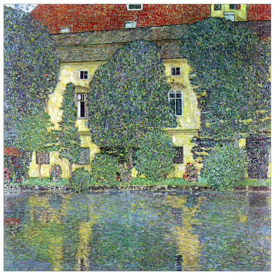 Klimt Gustav - Castle at the Attersee, Decorative MDF Panel (100x100cm)
