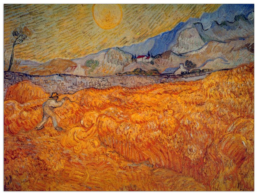 Van Gogh Vincent - Reaper, Decorative MDF Panel (80x60cm)