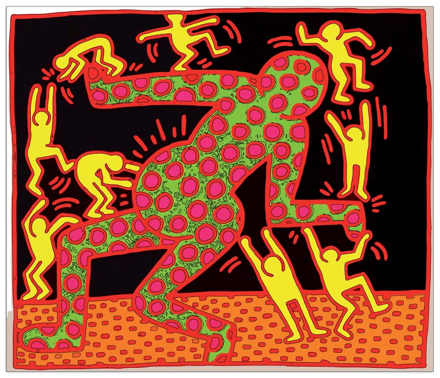 Haring - Fertility IIi, Decorative MDF Panel (60x50cm)
