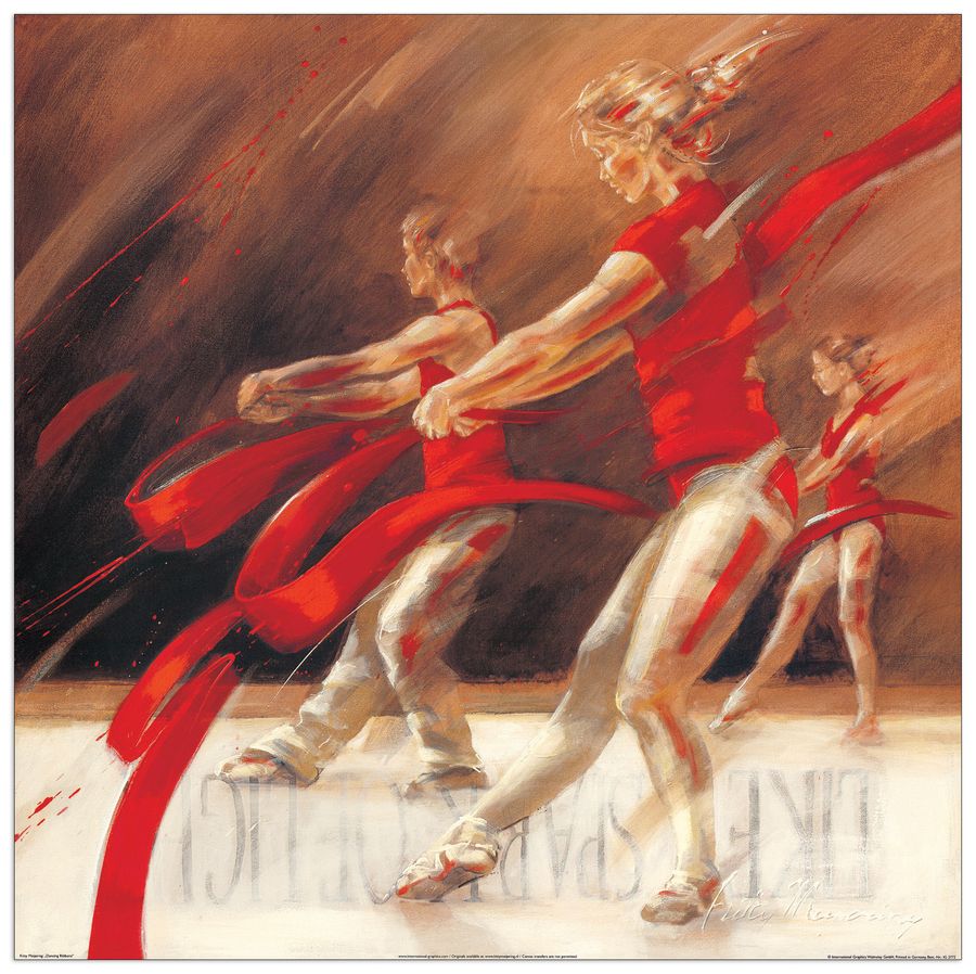 artopweb Meijering - Dancing Ribbons Decorative MDF Panel (30x30cm)