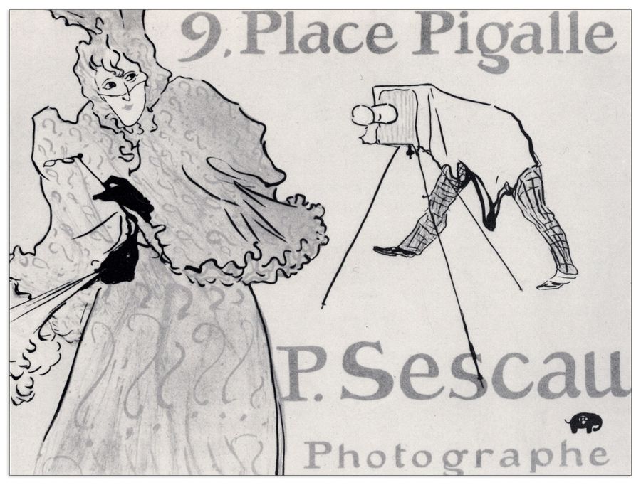 Toulouse-lautrec - Photorapher Sescau, Decorative MDF Panel (80x60cm)