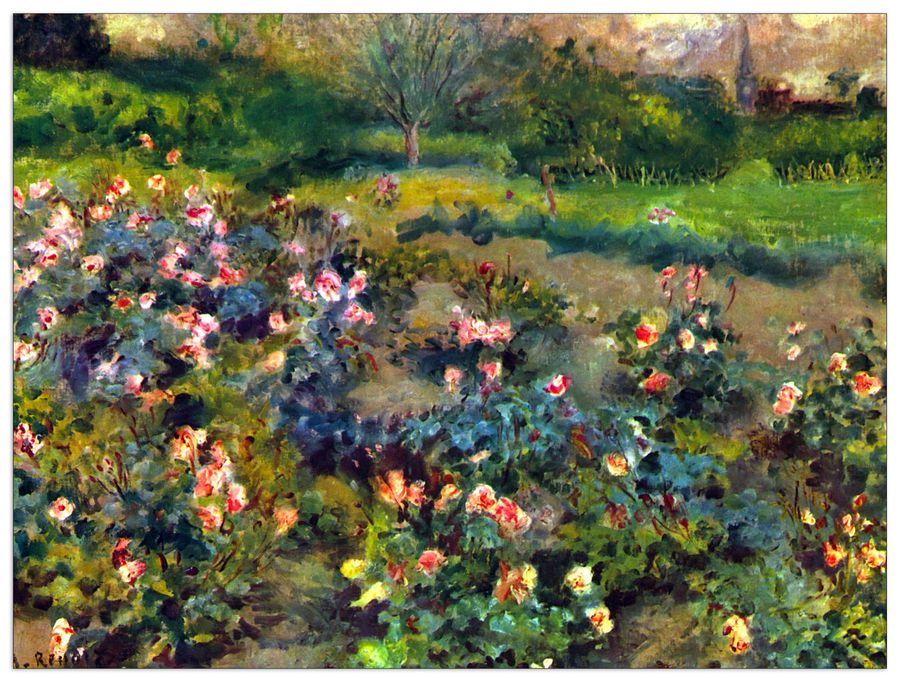 Renoir Pierre-auguste - Rose grove, Decorative MDF Panel (80x60cm)