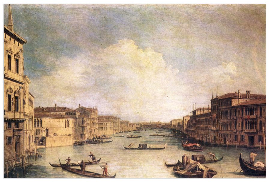 Canaletto - Grand Canal, Decorative MDF Panel (90x60cm)