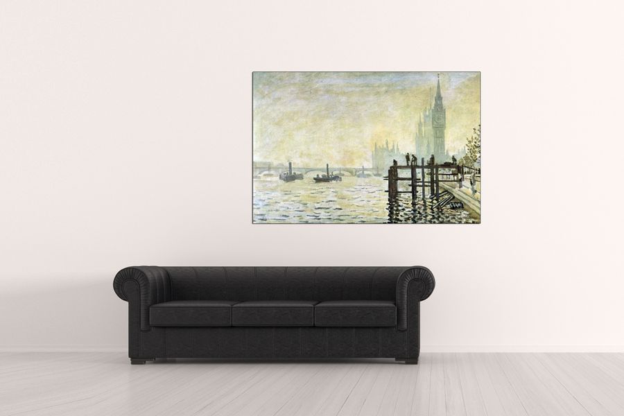 Monet Claude - Westminster Bridge in London , Decorative MDF Panel (135x90cm)