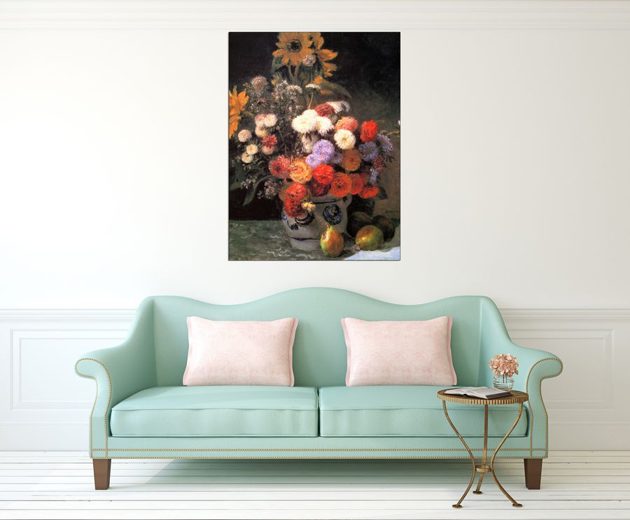 Renoir Pierre-auguste - Flowers in a vase, Decorative MDF Panel (60x80cm)