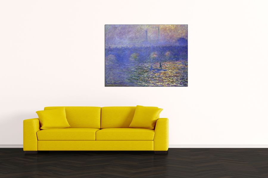 Monet Claude - Waterloo Bridge, Decorative MDF Panel (120x90cm)