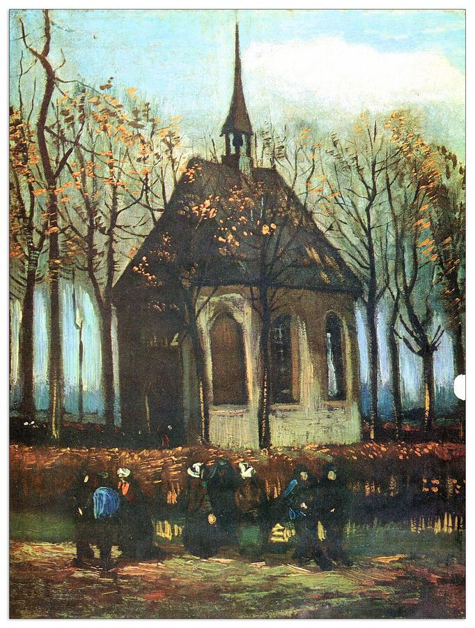 Van Gogh Vincent - The Church of Nuenen, Decorative MDF Panel (90x120cm)