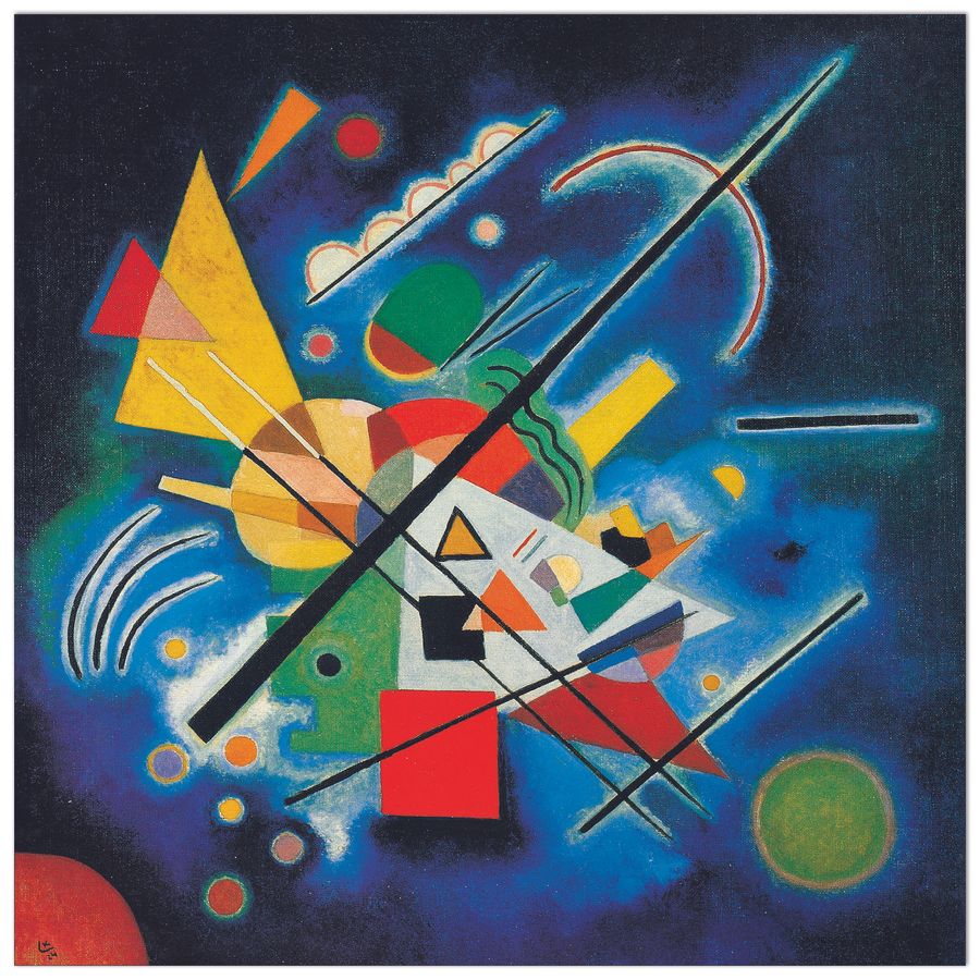 Vassily Kandinsky - Dipinti in blu 1924, Decorative MDF Panel (100x100cm)